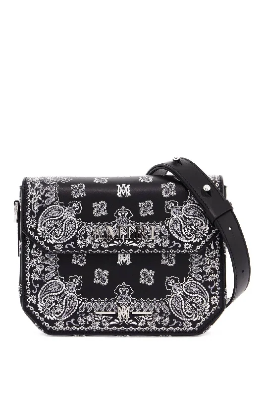 Trendy women's bags with playful pom-pom details and chic material for unique style-bandana embroidered crossbody bag with shoulder