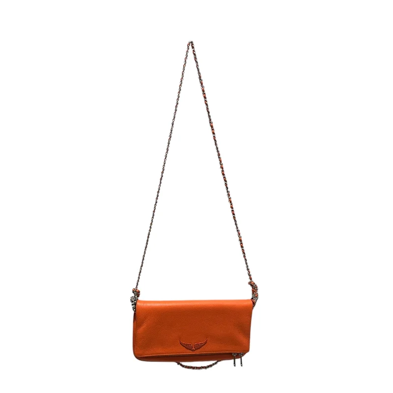 Women's bags with metallic accents and minimalist style for an edgy, fashionable look-Zadig&Voltaire/Cross Body Bag/Leather/ORN/SHOULDER WALLET