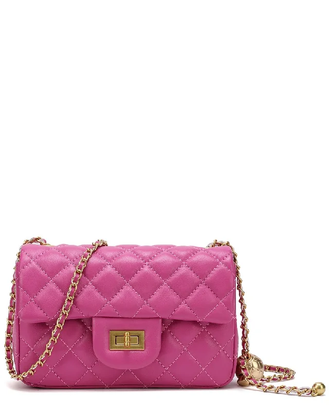 Women's bags with leather trim and canvas material for a casual yet stylish look-Tiffany & Fred Quilted Leather Crossbody Shoulder Bag