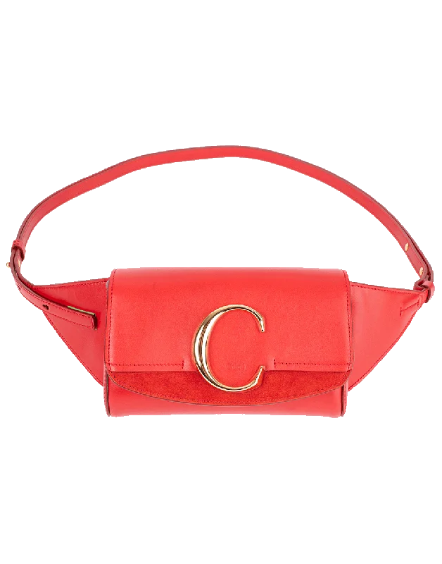 Women's bags with luxury leather finish and chic metallic accents for a premium look-Chloe "C" Belt Bag