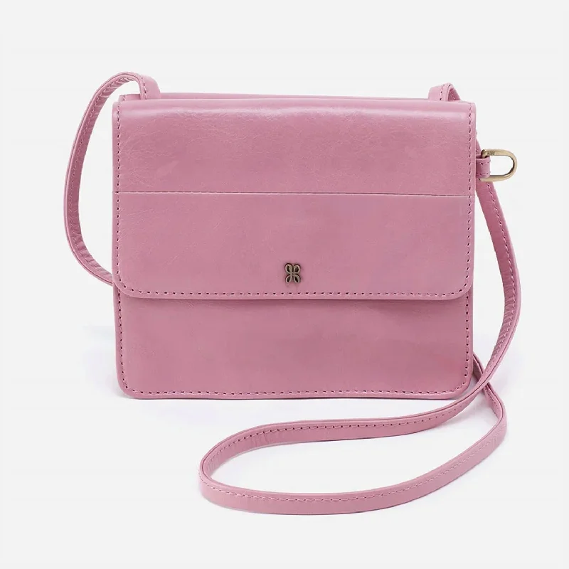 Women's bags with double handle design and smooth, soft leather for luxury style-Jill Wallet Crossbody In Lilac Rose