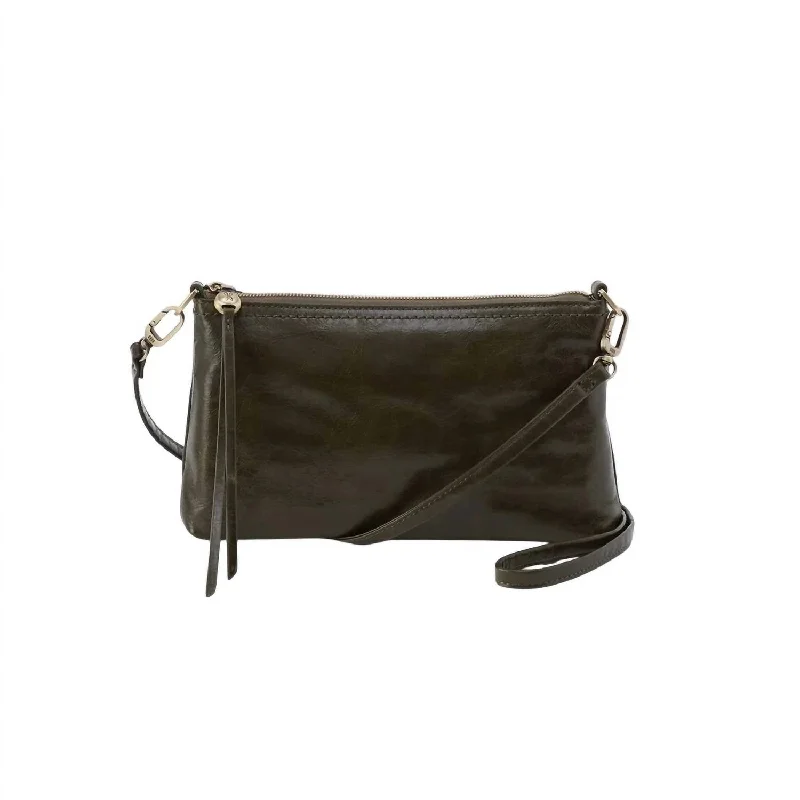 Women's bags with fold-over top and chic hardware for evening glamour and elegance-Women's Darcy Crossbody Bag In Dark Moss