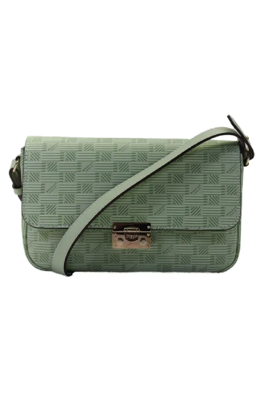 Women's bags with metallic accents and minimalist style for an edgy, fashionable look-Moreau Womens Mint Green Printed Croisette Small Crossbody Bag Handbag