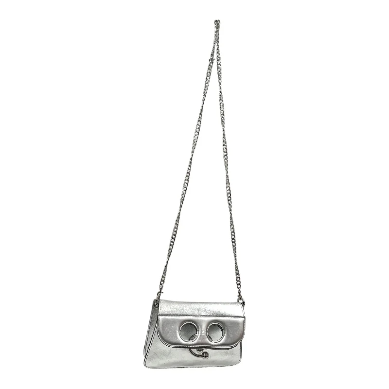 Fashionable women's bags with leather straps and contrast stitching for a modern look-JW ANDERSON(J.W.ANDERSON)/Cross Body Bag/OS/Leather/SLV/SILVER PIERCING BAG