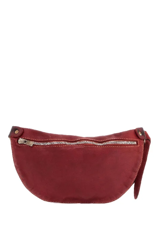 Designer women's bags with luxurious fabrics and chic embellishments for fashion-Guidi Small Red Leather Crossbody Bag Made From High-Quality Horsehide