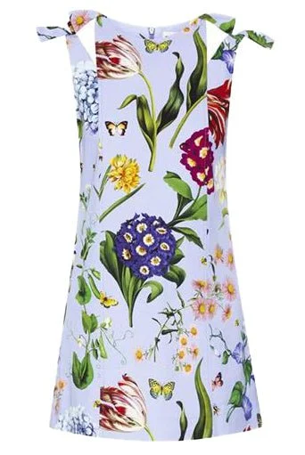 Tie-up Dresses for Decorative -Floral Shift Dress