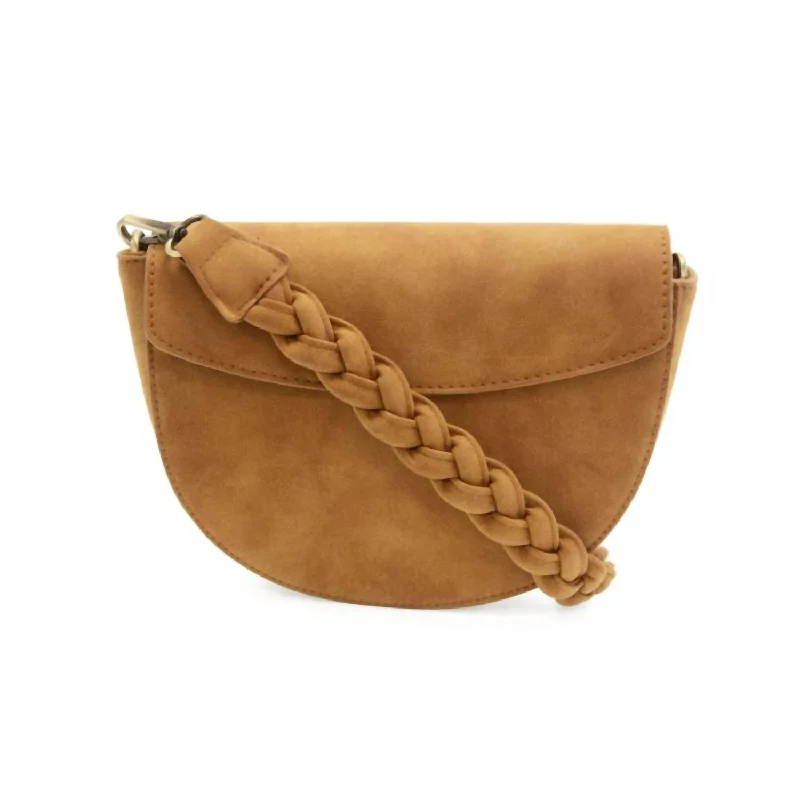 Women's bags with spacious interior and organized pockets for practical use-Women's Luna Crescent Crossbody Bag In Toffee