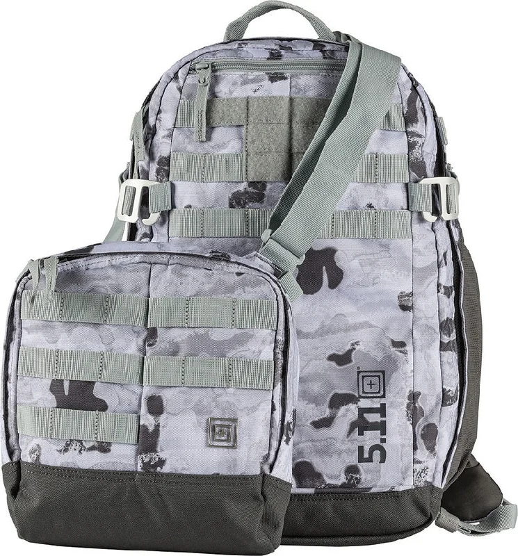 Trendy women's bags with unique shape and stylish hardware for modern flair-5.11 Tactical Mira 2 in 1 Gray Camo Outdoor Survival Hiking & Camping Backpack Crossbody Bag 56348