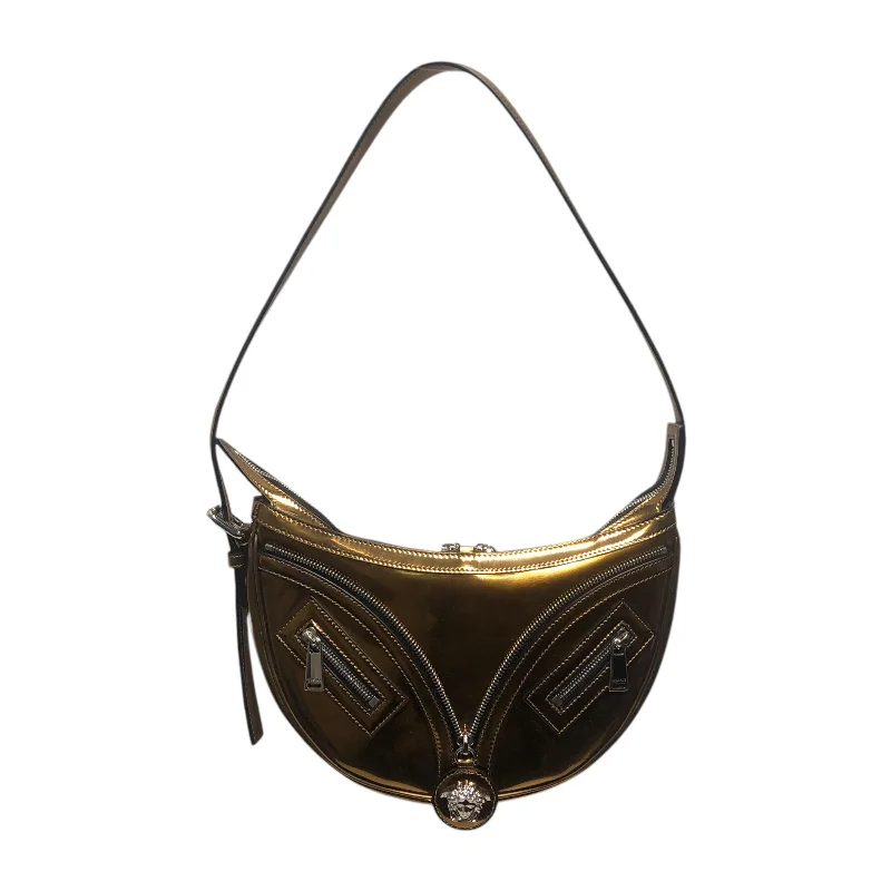 Women's bags with soft leather finish and adjustable crossbody strap for comfort-VERSACE/Bag/Leather/ORN/METALLIC HOBO BAG