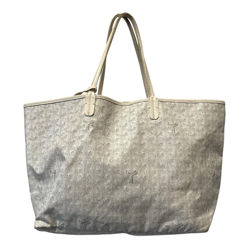 Women's bags with padded compartments for laptop and tablet protection for work or travel-GOYARD/Tote Bag/Monogram/Leather/WHT/SAINT LOUIS PM TOTE