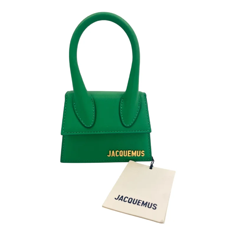 Practical women's bags with secure zippers and exterior slip pockets for convenience-JACQUEMUS/Hand Bag/Leather/GRN/SMALL HAND BAG/STRAP