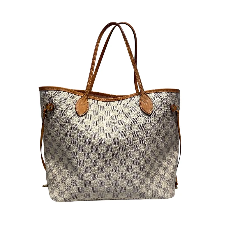 Women's bags with leather trim and canvas material for a casual yet stylish look-LOUIS VUITTON/Hand Bag/Monogram/Leather/WHT/NEVERFULL GM SD1129