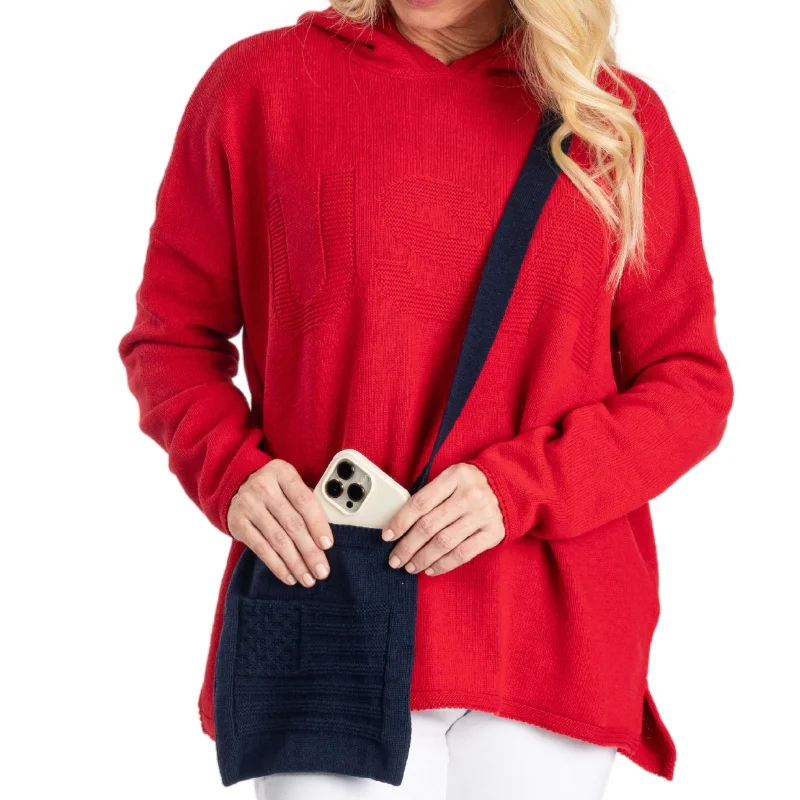 Practical women's bags with adjustable straps and spacious interior for versatility-Town Pride Made in USA Sweater Crossbody Flag Everything Bag