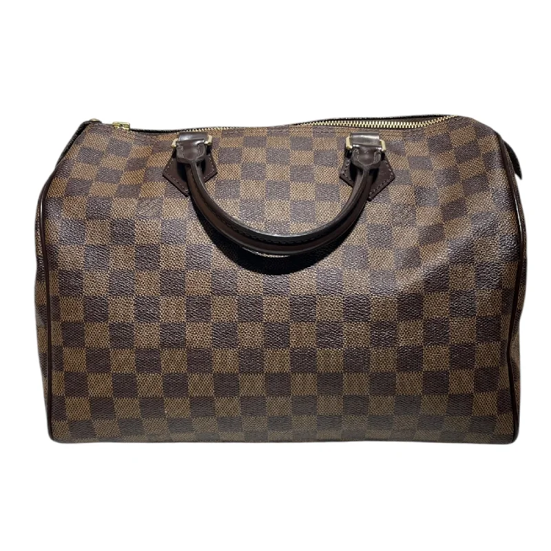 Spacious women's bags with interior laptop compartment for work and travel convenience-LOUIS VUITTON/Hand Bag/All Over Print/Leather/BRW/DAMIER SPEEDY 30