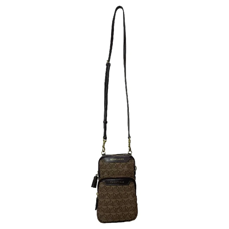 Casual women's bags with soft fabric and relaxed design for comfortable everyday use-Anya Hindmarch Essentials Logo Jacquard Crossbody Bag in Brown Leather