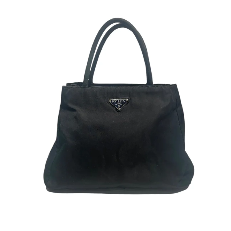 Women's bags with faux leather finish and multiple pockets for maximum organization-PRADA/Tote Bag/Nylon/BLK/nylon small tote