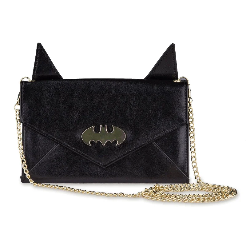 Stylish women's bags with vibrant colors and eye-catching prints for a bold statement-Batman Crossbody Clutch Bag with Ears