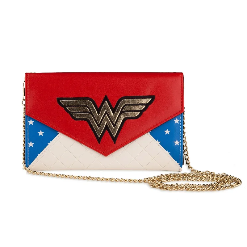 Women's bags with quilted design and chain strap for a sophisticated look-Wonder Woman Crossbody Clutch Bag