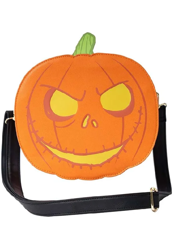 Women's bags with minimalist design and smooth leather finish for subtle elegance-TNBC Jack Skellington Jack-O-Lantern | CROSSBODY BAG [RS]*