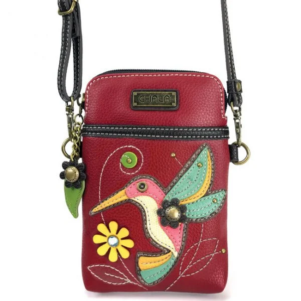 Women's bags with luxury leather finish and chic metallic accents for a premium look-Chala Cellphone Crossbody Handbag HUMMINGBIRD