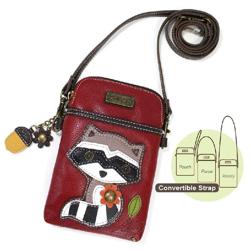 Women's bags with clean lines and sophisticated design for professional or casual wear-Chala Cellphone Crossbody Handbag RACCOON