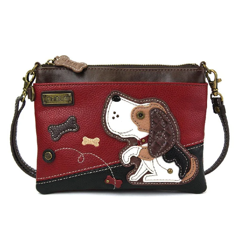 Elegant women's bags with rich velvet material and embroidered details for evening events-Chala Mini Crossbody Handbag CUTE DOG