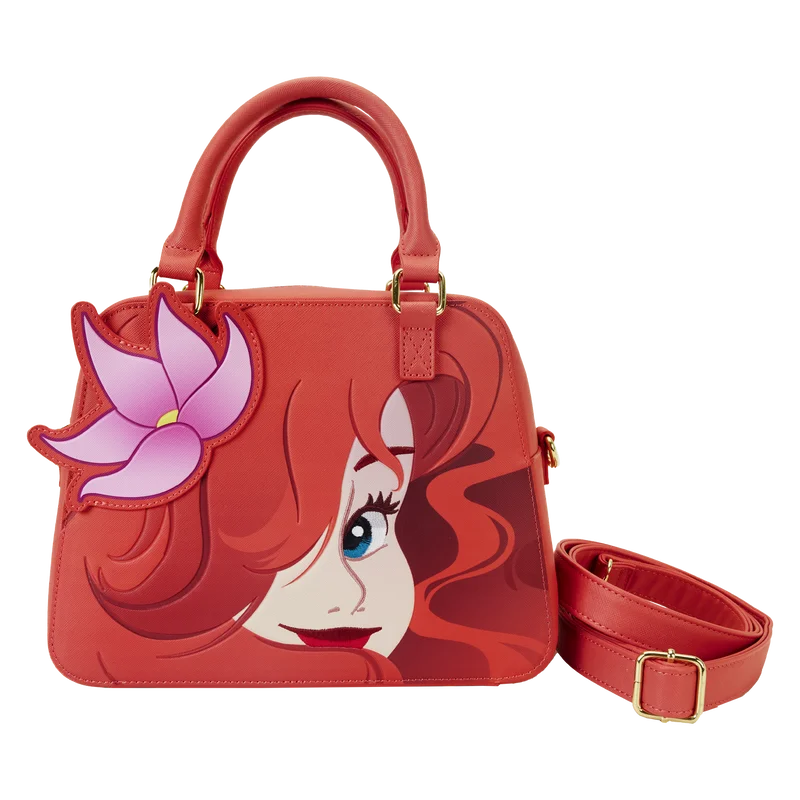 Elegant women's bags with structured silhouette and top zipper closure for secure storage-Loungefly Disney The Little Mermaid 35th Anniversary Ariel Cosplay Crossbody Bag