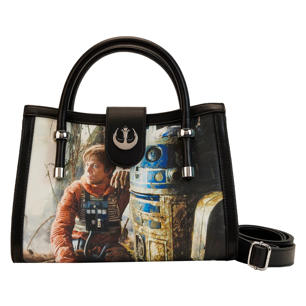 Trendy women's bags with boho-chic design and fringe details for casual style-Loungefly Star Wars: The Empire Strikes Back Final Frames Crossbody Bag