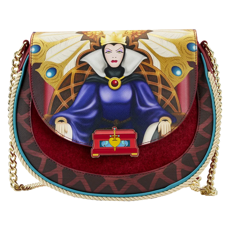 Women's bags with sleek design and simple hardware for a chic, minimalist appearance-Loungfly Disney Snow White Evil Queen Throne Crossbody Bag