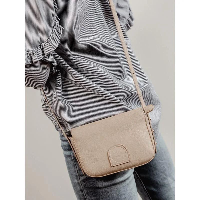 Practical women's bags with front pockets and shoulder strap for everyday use-Riley Crossbody Bag - Blush Cream