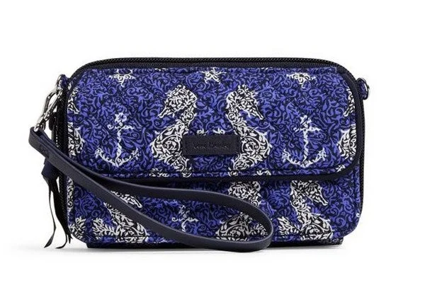 Elegant women's bags with chain straps and polished hardware for a refined look-Vera Bradley Vera Bradley Iconic RFID All in One Crossbody in Seahorse of Course