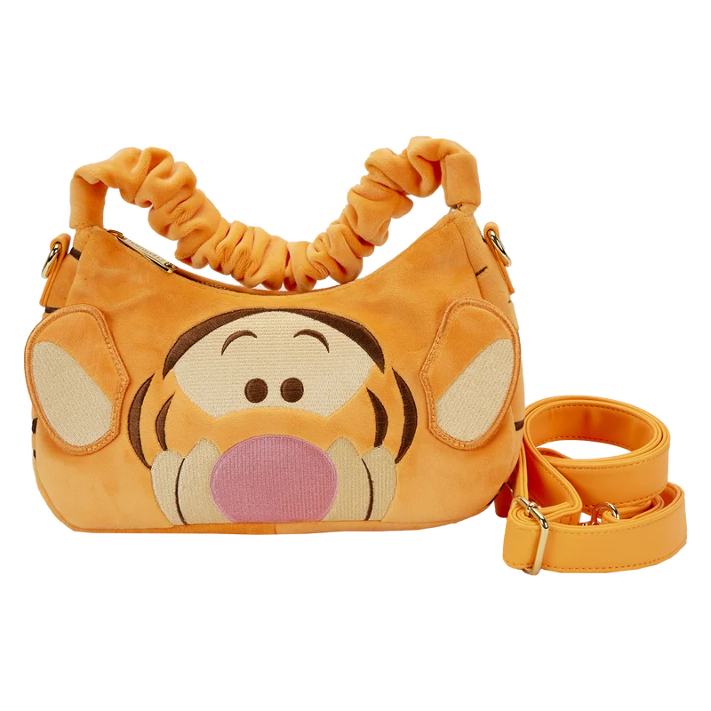 Women's bags with oversized design and long straps for a casual weekend look-Winnie the Pooh Tigger Plush Cosplay Crossbody Bag