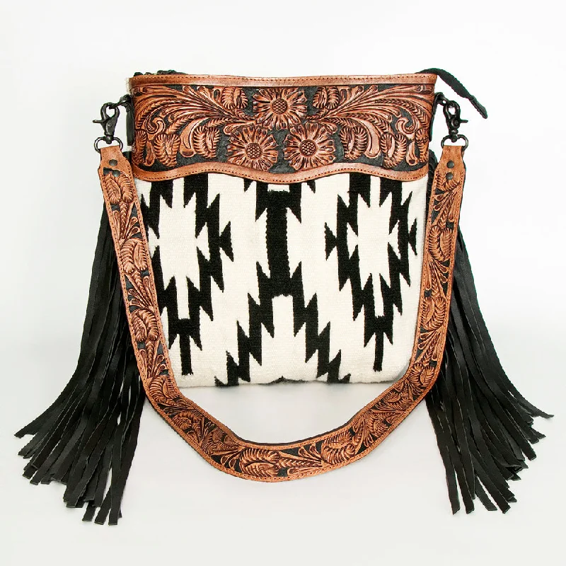 Women's bags with smooth, high-quality leather and spacious interior for practicality-American Darling Crossbody with Fringe