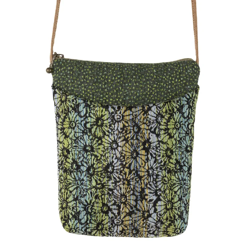 Women's bags with padded straps and sleek finish for comfort and style-Busy Bee Crossbody Wildflower Green