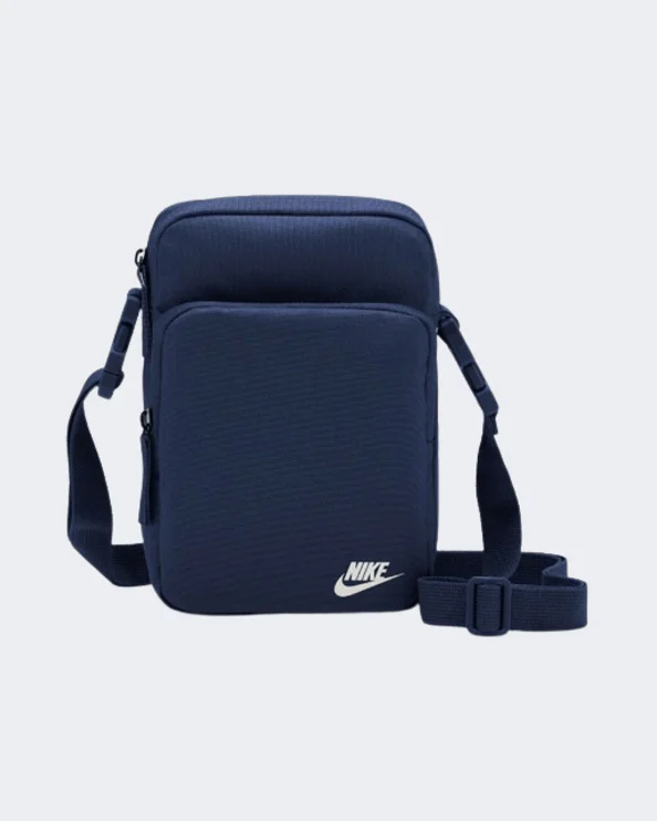 Fashionable women's bags with bold colors and trendy patterns for standout style-Nike Heritage Crossbody Unisex Lifestyle Bag Navy Db0456-411