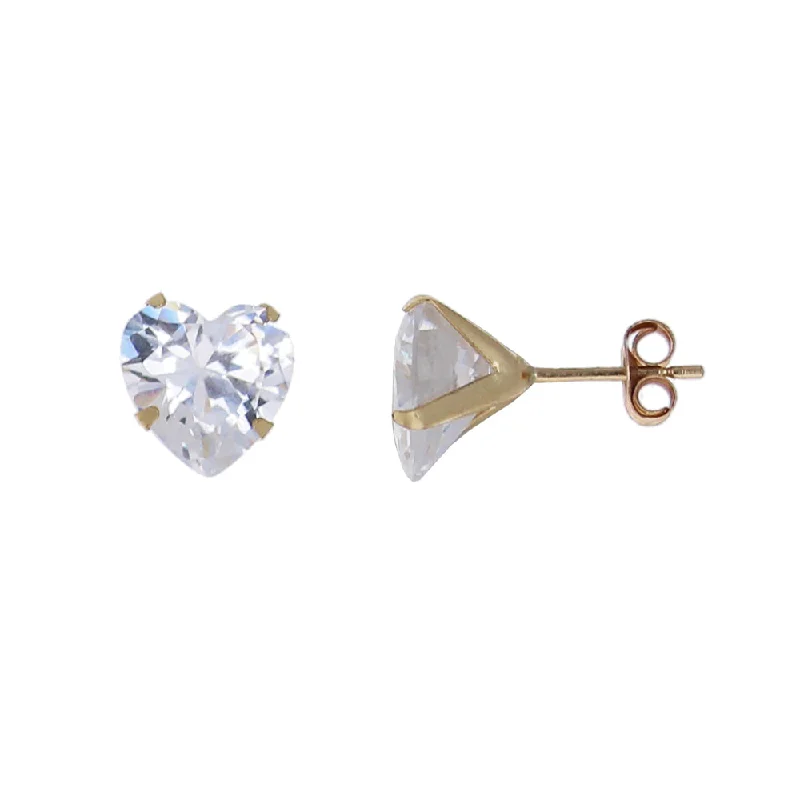 Beautiful necklaces and pendants with moonstone for an ethereal, mystical appearance-14kt Gold CZ Hearts