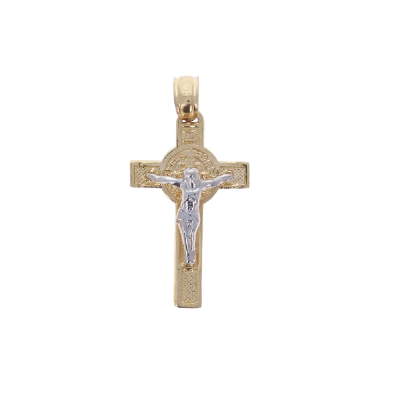 Best necklaces and pendants for weddings with matching designs for bride and groom-14kt Gold Mini Crucifix Pendant