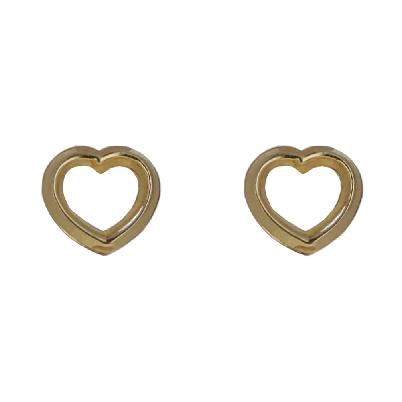 Necklaces and pendants with abstract shapes for a modern, creative appearance-14KT Heart Studs