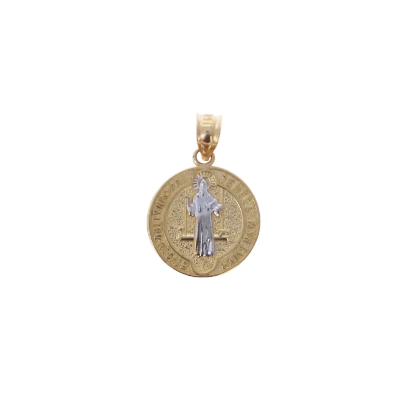 Best necklaces and pendants with infinity hearts for a romantic, eternal symbol-14kt St Benedict Medallion 15mm