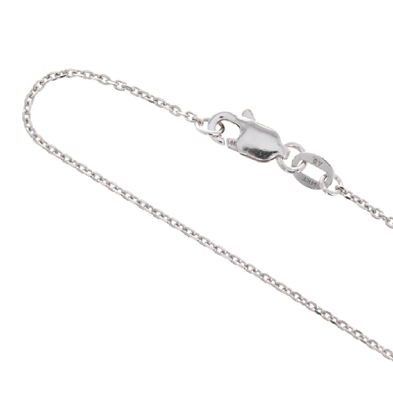 Best necklaces and pendants with personalized coordinates for a special keepsake-14KT White Gold 1mm Cable Chain