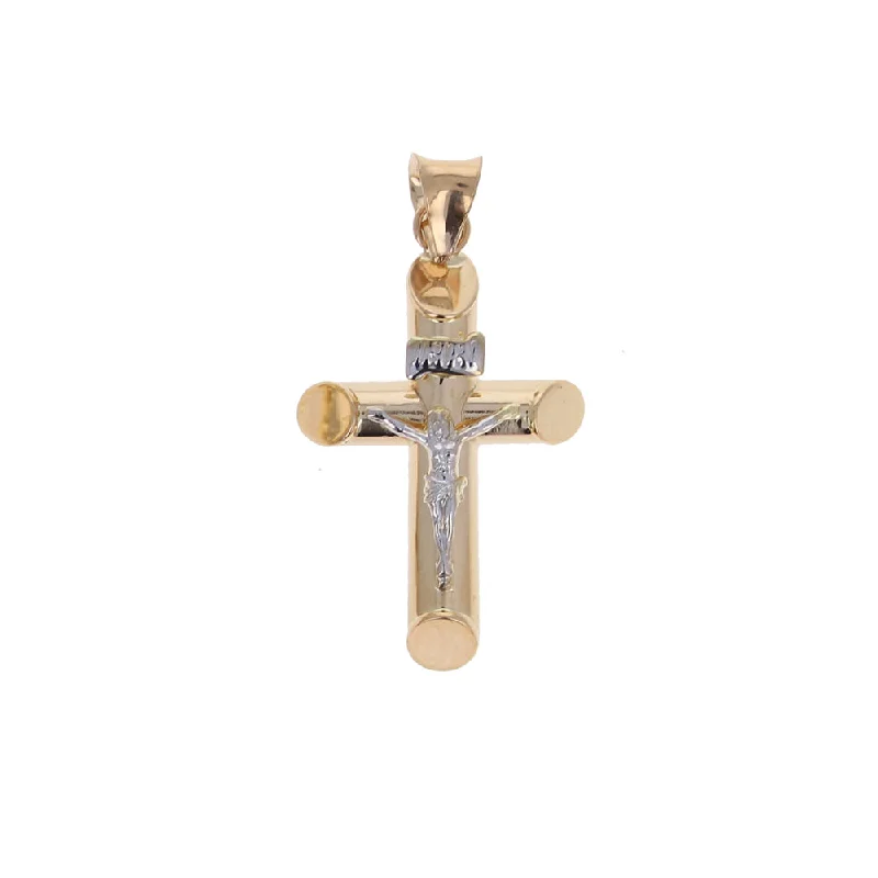 Best necklaces and pendants with vintage coin pendants for a unique accessory-2 Tone Gold Crucifix