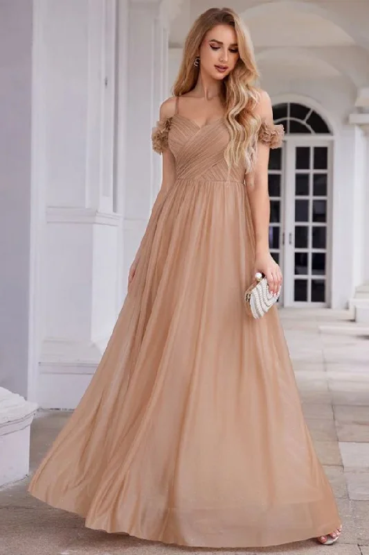 Stunning necklaces and pendants with ruby and diamond combinations for a luxurious effect-A-Line Floor Length Chiffon Bridesmaid Dress CB0721