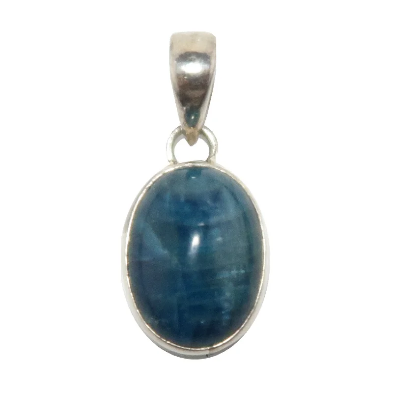 Beautiful necklaces and pendants with layered chains for a fashionable, chic look-Apatite Pendant My Blue Inspiration Gem Sterling Silver