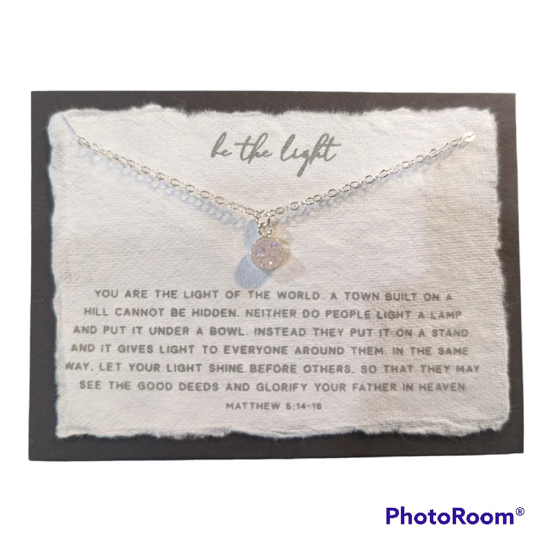 Personalized necklaces and pendants with coordinates for a meaningful location-based gift-Be the Light | Christian Necklace | Matthew 5:14