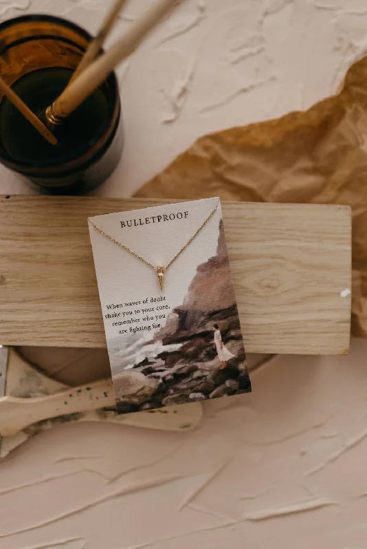 Best necklaces and pendants with silver chains for a sleek, timeless look-Bulletproof | Christian Necklace | Ephesians 6:13