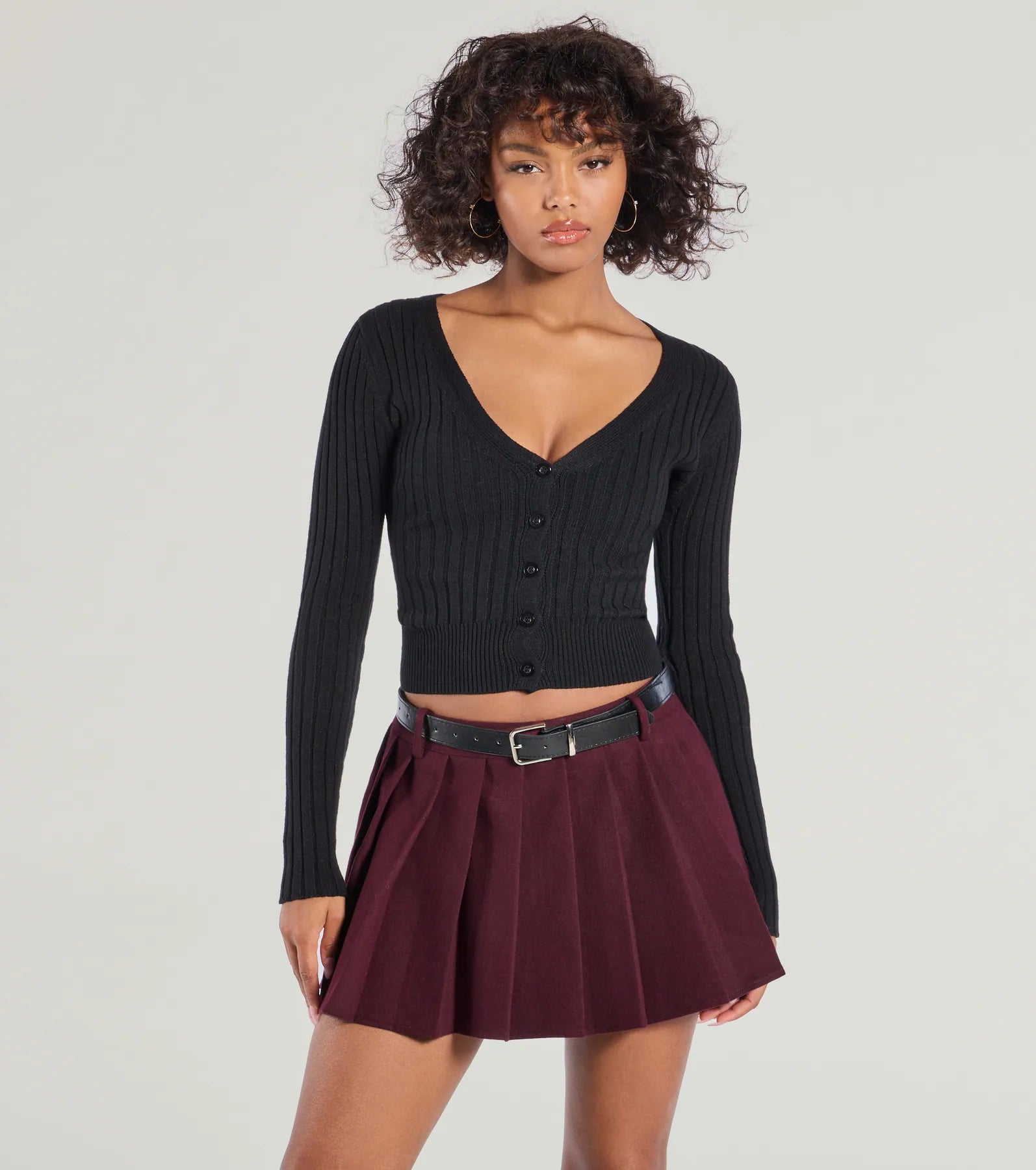 Best necklaces and pendants for everyday wear with minimalist designs-Downtown Girl Belted Pleated Mini Skirt