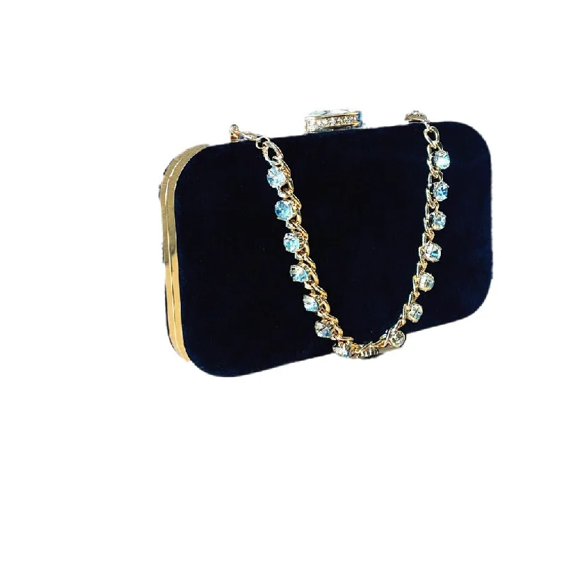 Women's bags with shiny metallic accents and sleek design for evening glamour-Evening clutch bag diamond-encrusted suede bag Dinner bag Women's crossbody bag 778944030967