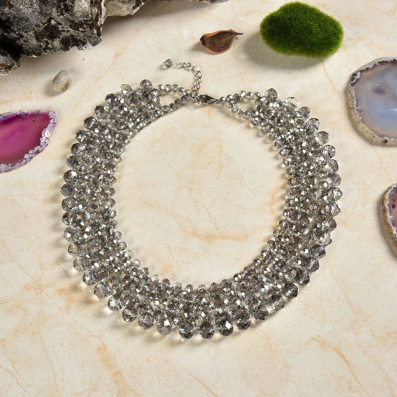 Necklaces and pendants with leaf-shaped designs for an earthy, organic feel-Crystal Diamond Necklace