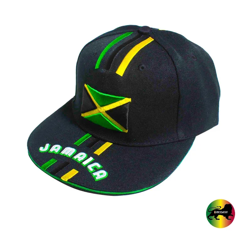 Necklaces and pendants with lock and key designs for a symbolic gesture-Jamaica Urban Rastafari Roots Flag Hat Snapback Cap Reggae Irie Usain Marley 1SZ