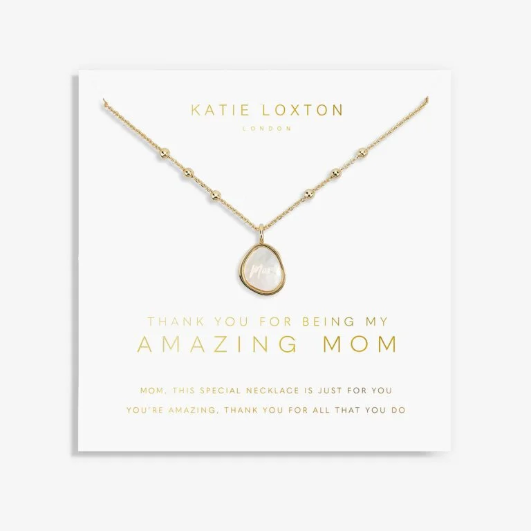 Best necklaces and pendants with intricate filigree for vintage-inspired elegance-Katie Loxton My Moments 'Thank You For Being My Amazing Mom' Necklace